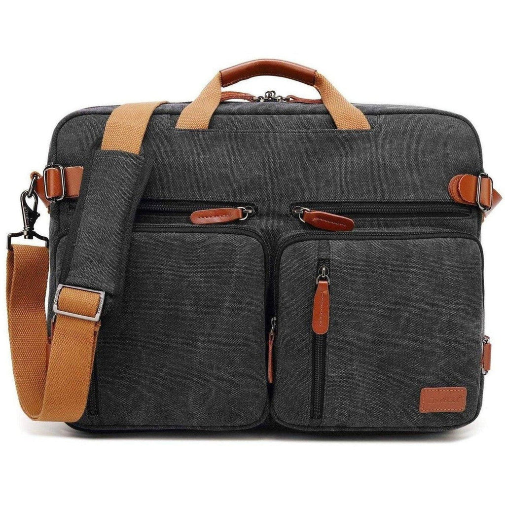 Men's Canvas Messenger Bag – Convertible Work Carry