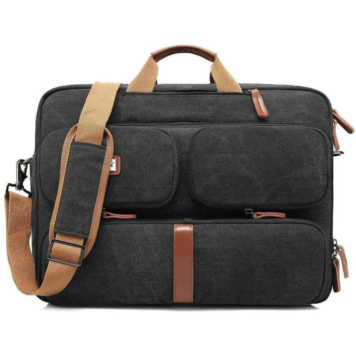 Men's Canvas Messenger Bag – Convertible Work Carry