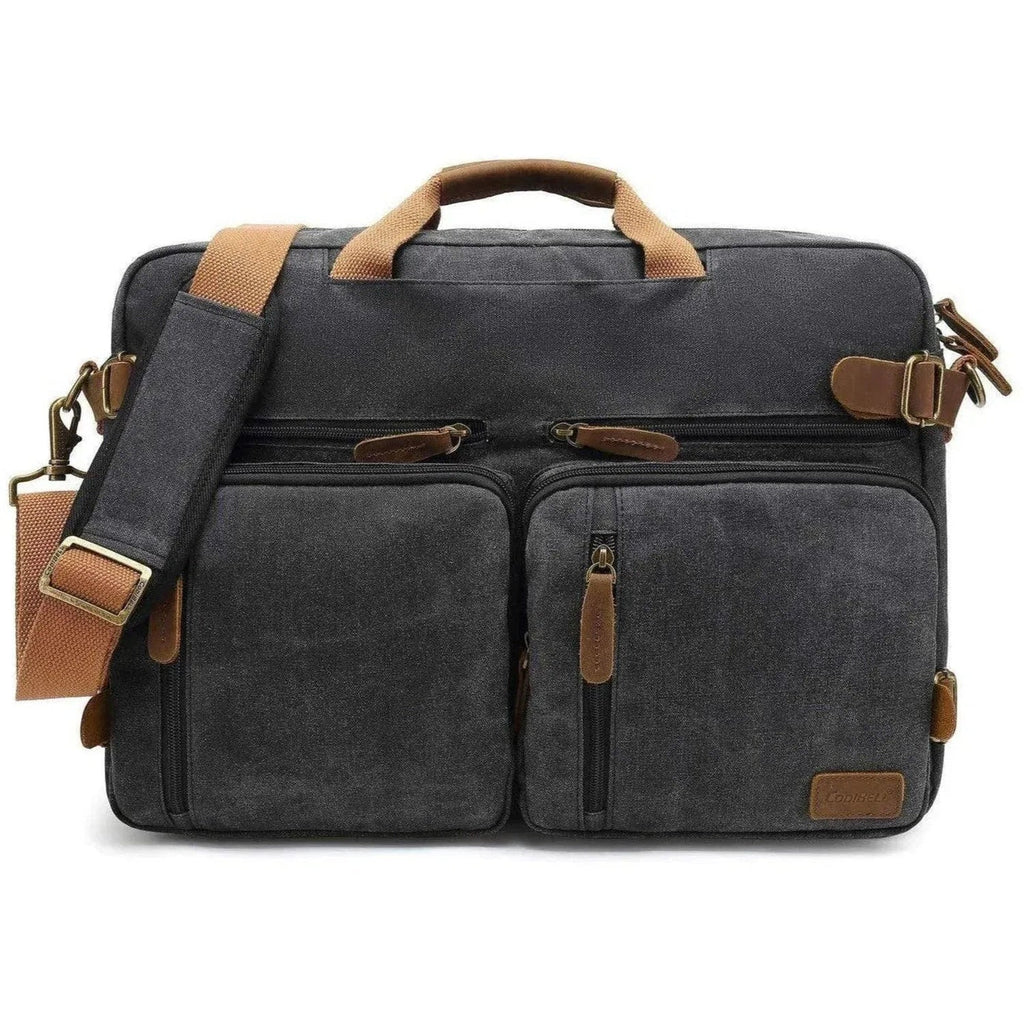 Men's Canvas Messenger Bag – Convertible Work Carry