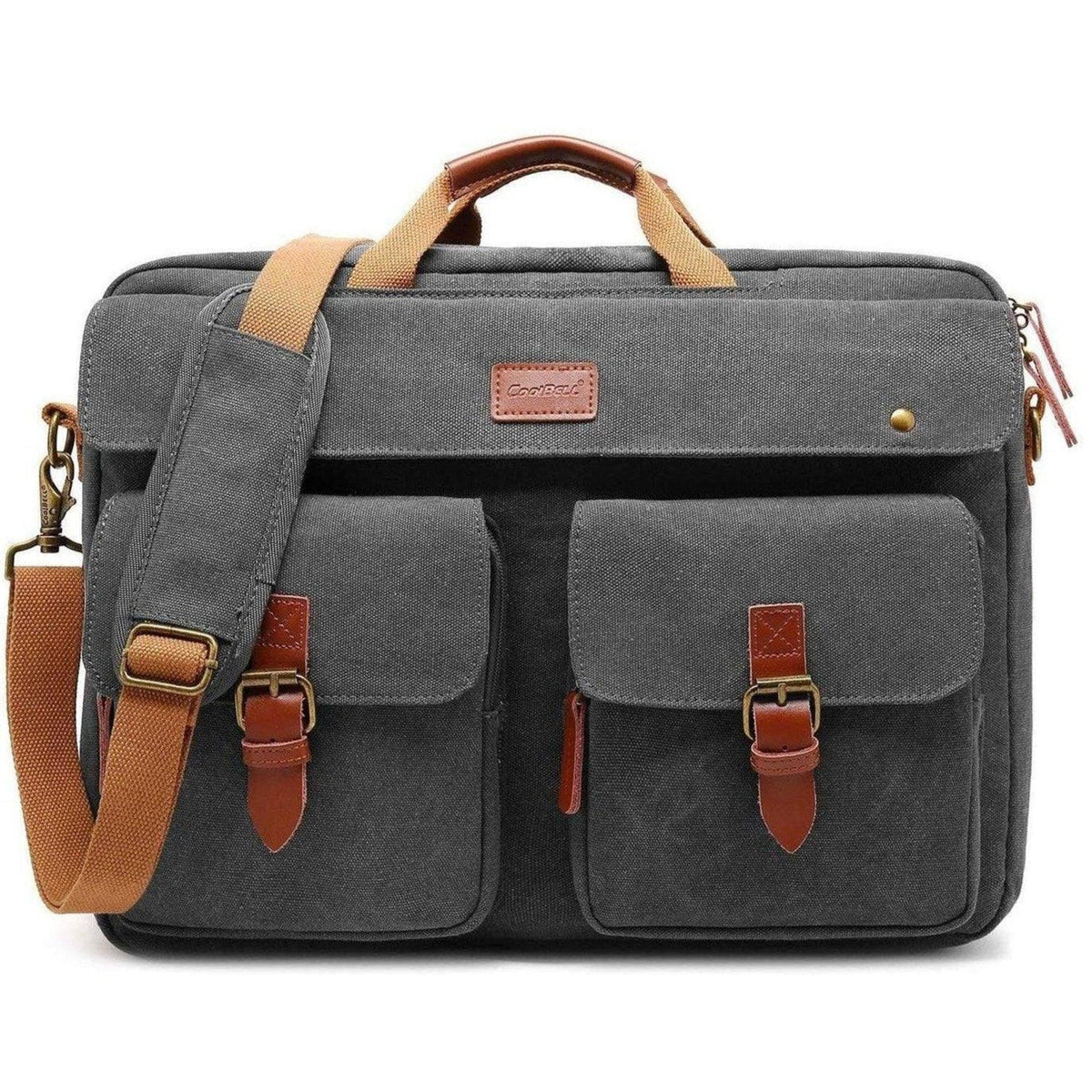 Men's Canvas Messenger Bag – Convertible Work Carry