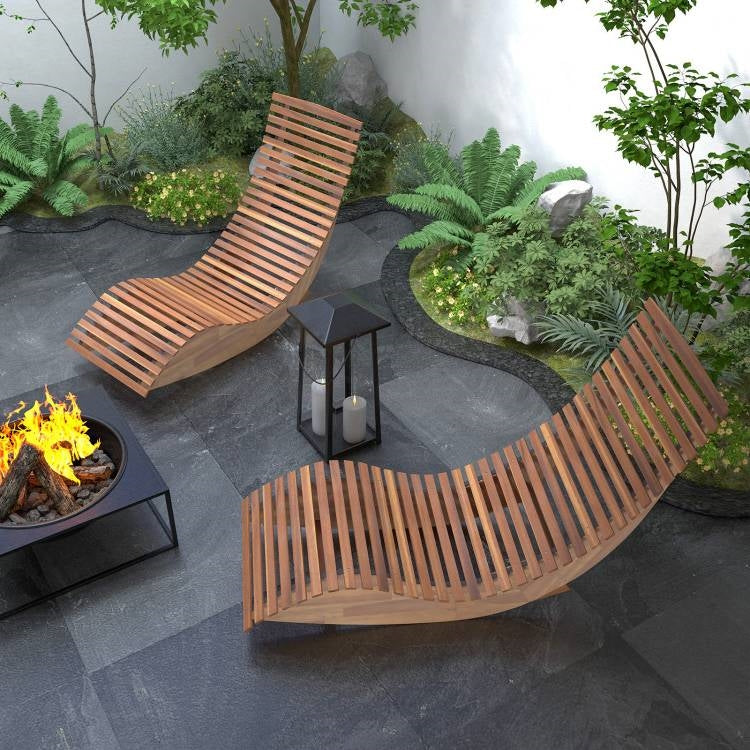 Acacia Wood Rocking Chair