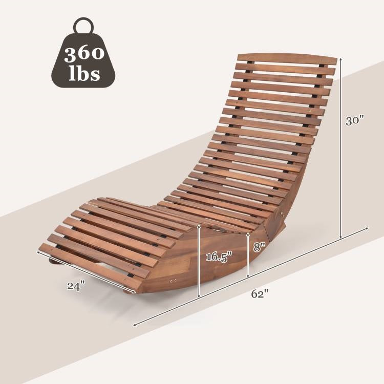 Acacia Wood Rocking Chair