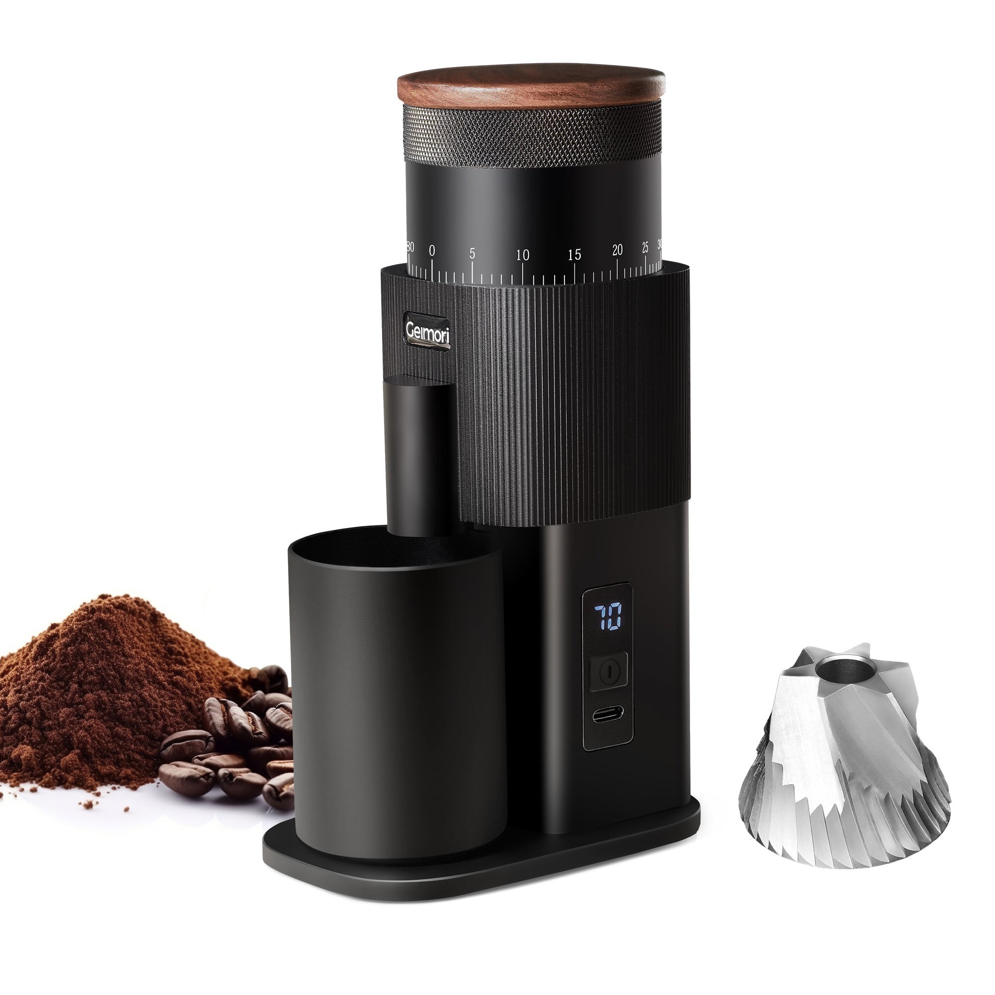 Geimori T38 Battery Coffee Grinder — Portable Espresso & Filter