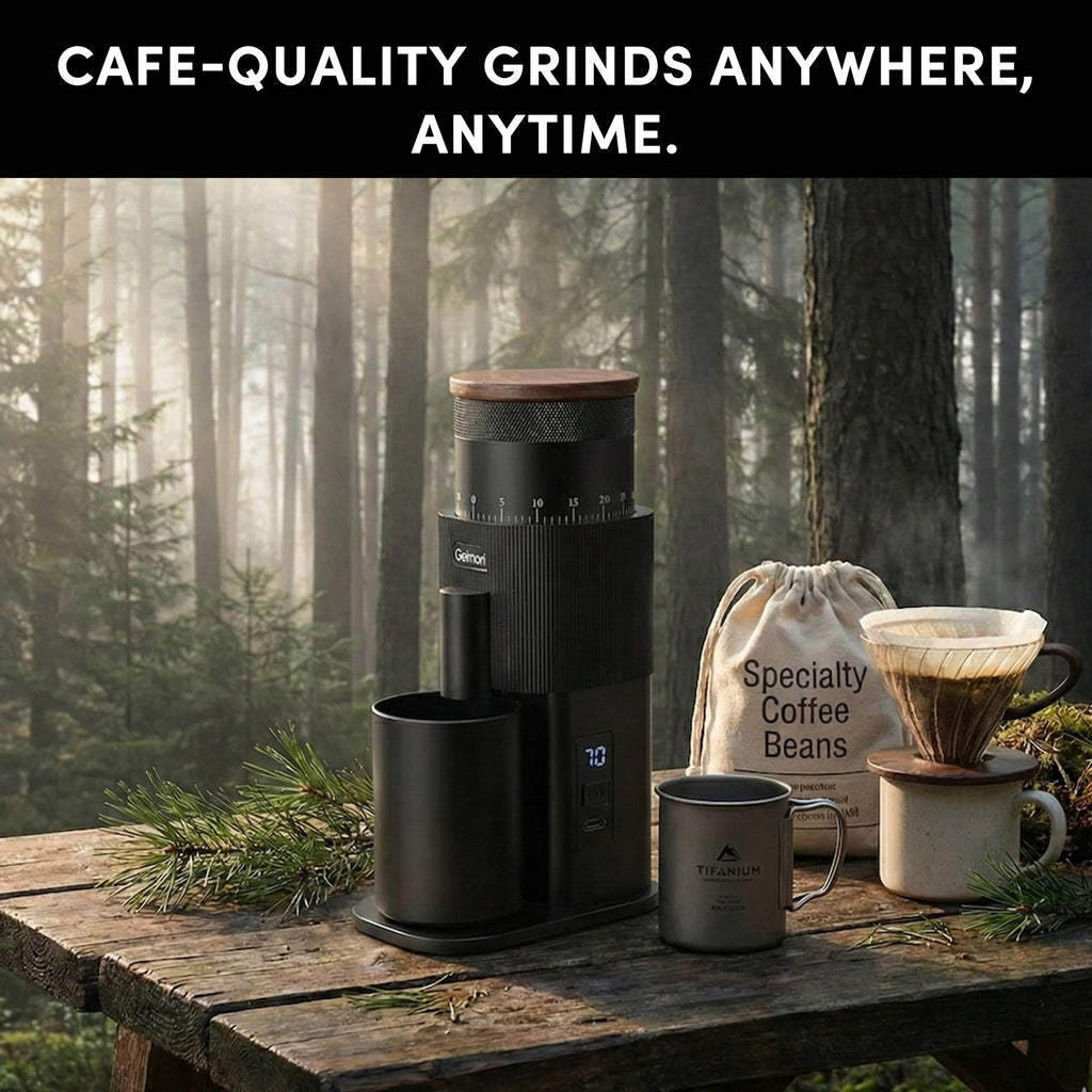 Geimori T38 Battery Coffee Grinder — Portable Espresso & Filter