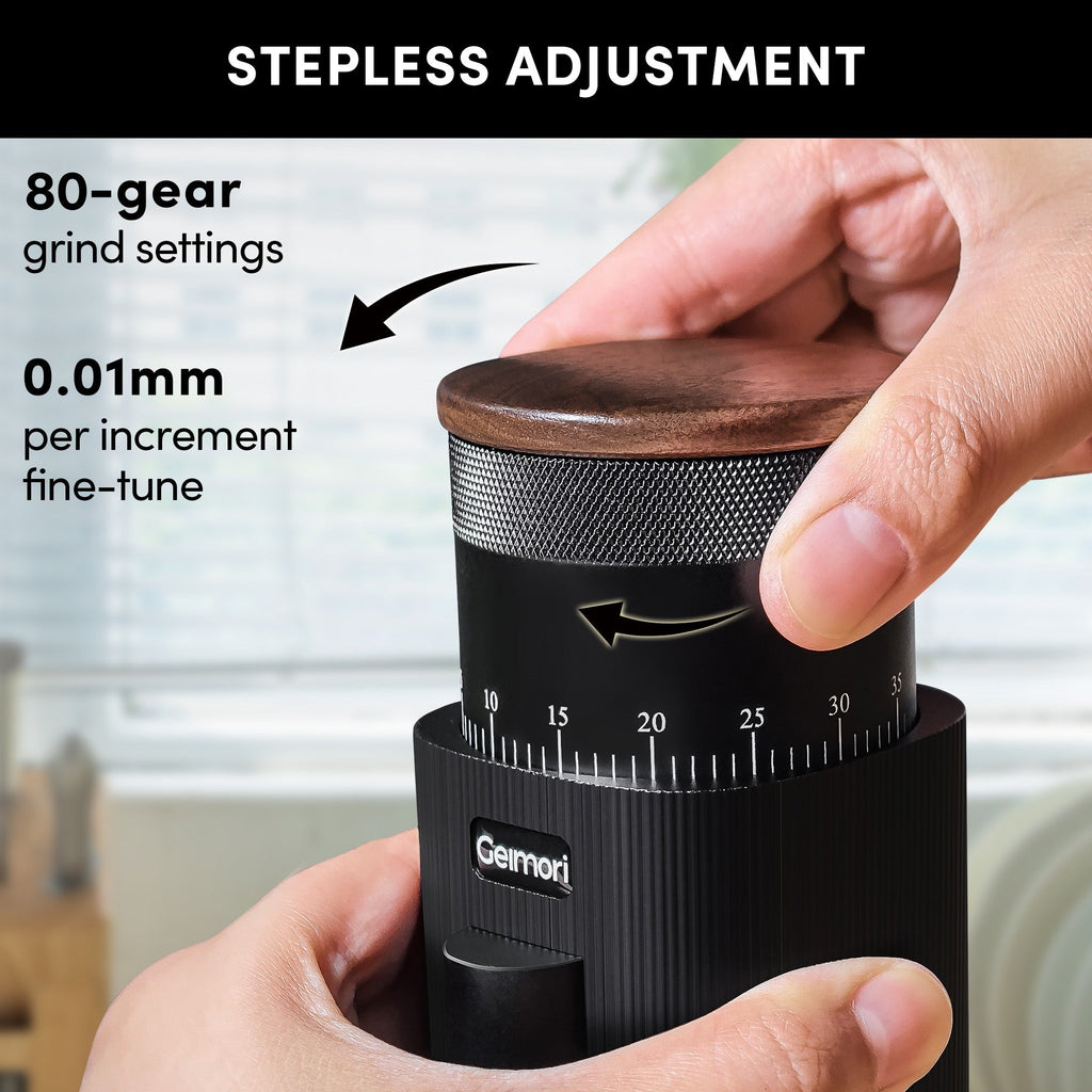 Geimori T38 Battery Coffee Grinder — Portable Espresso & Filter