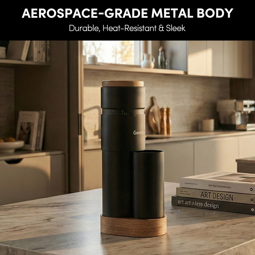 Geimori T38 Plus Electric Coffee Grinder — Compact Plug-In