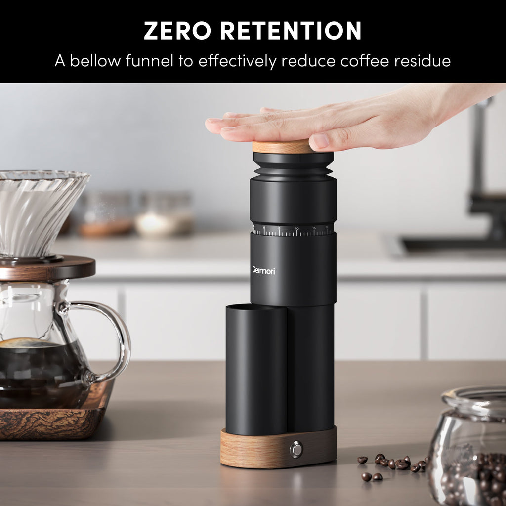 Geimori T38 Plus Electric Coffee Grinder — Compact Plug-In