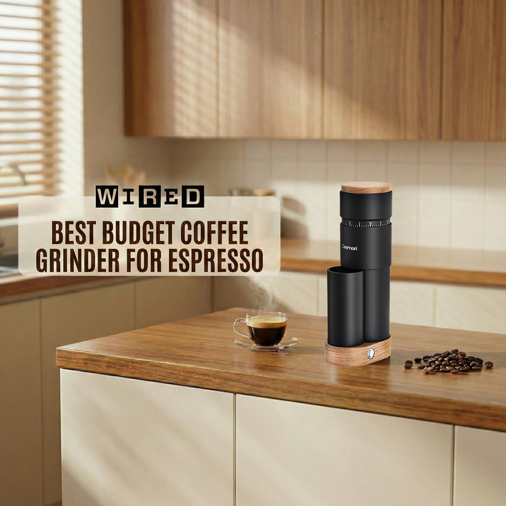 Geimori T38 Plus Electric Coffee Grinder — Compact Plug-In
