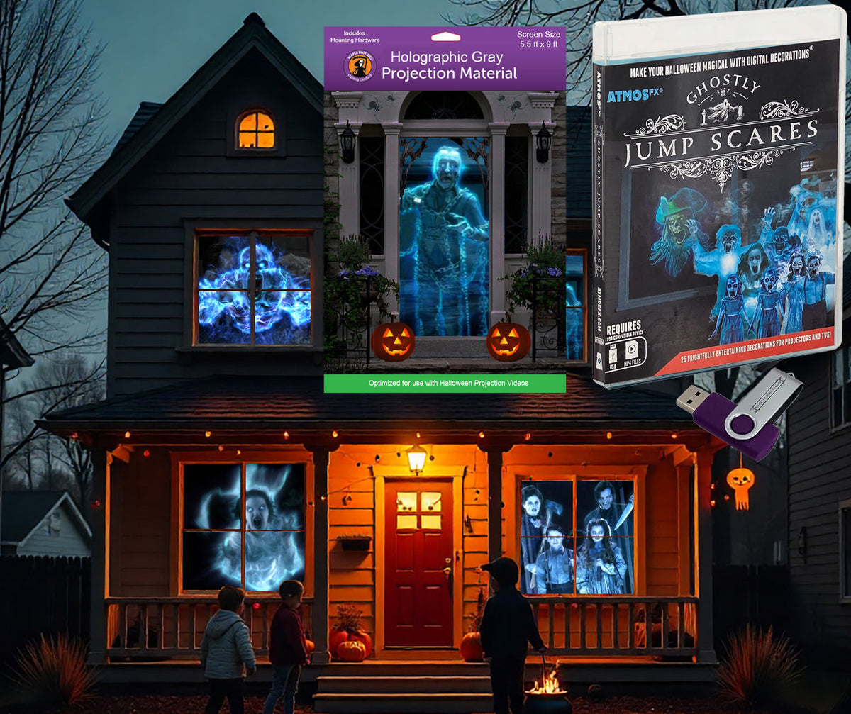 AtmosFX Ghostly Jump Scares USB & Projection Screen Kit