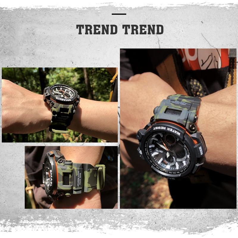 Men's Military Sport Watch – LED, 50M Waterproof