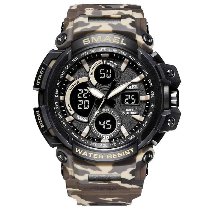Men's Military Sport Watch – LED, 50M Waterproof