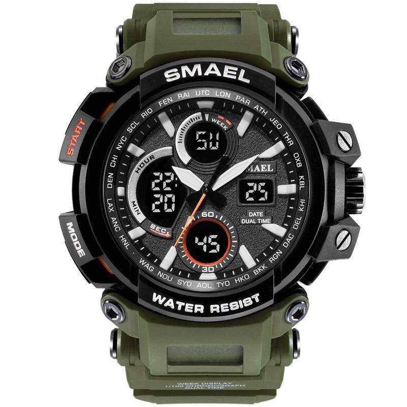 Men's Military Sport Watch – LED, 50M Waterproof