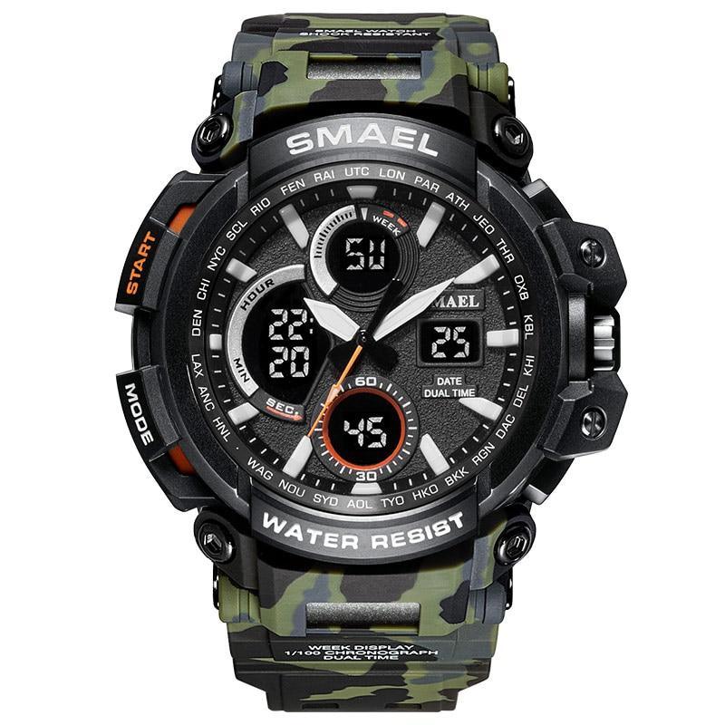 Men's Military Sport Watch – LED, 50M Waterproof