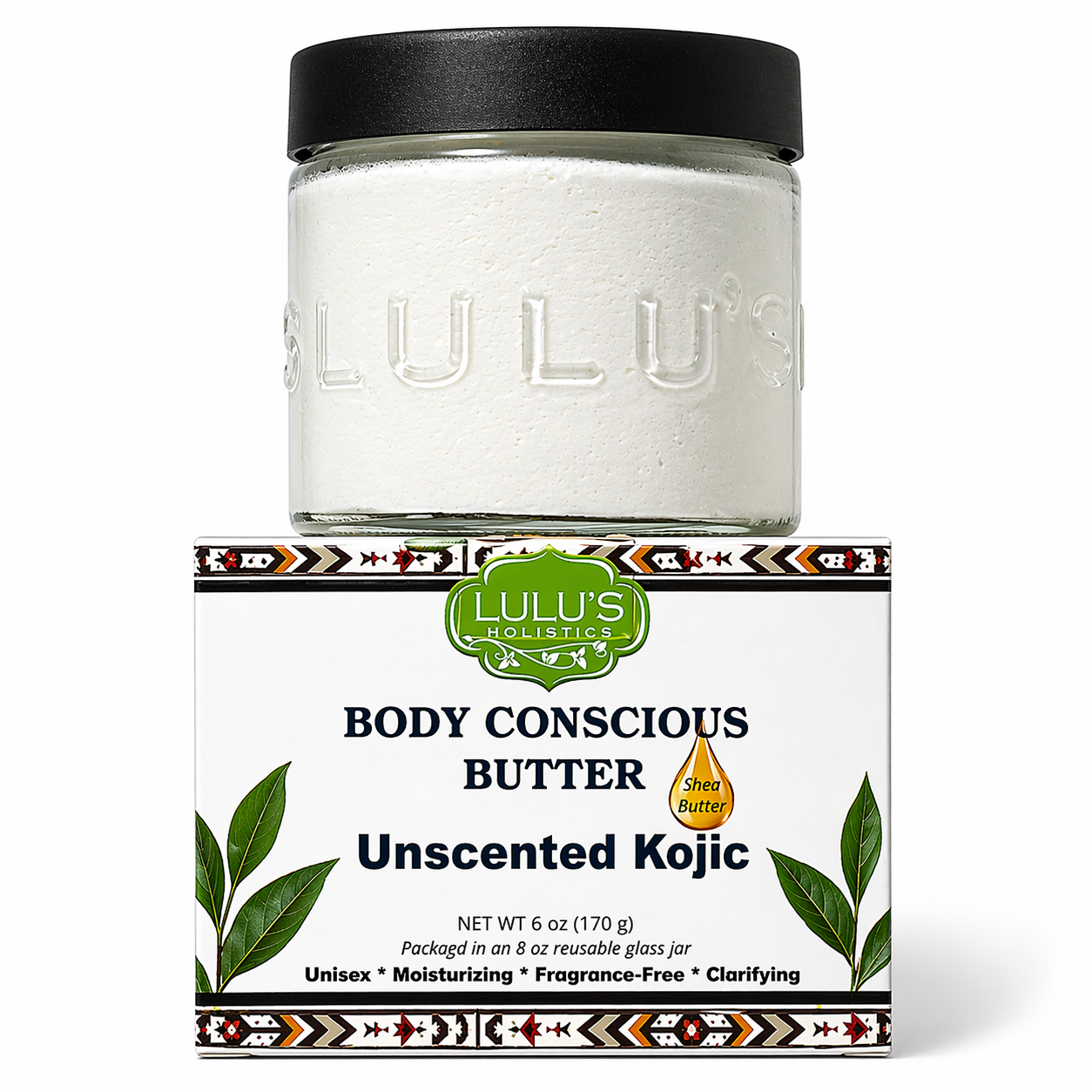 Unscented Kojic Whipped Body Butter – Smooth, Even-Looking Skin