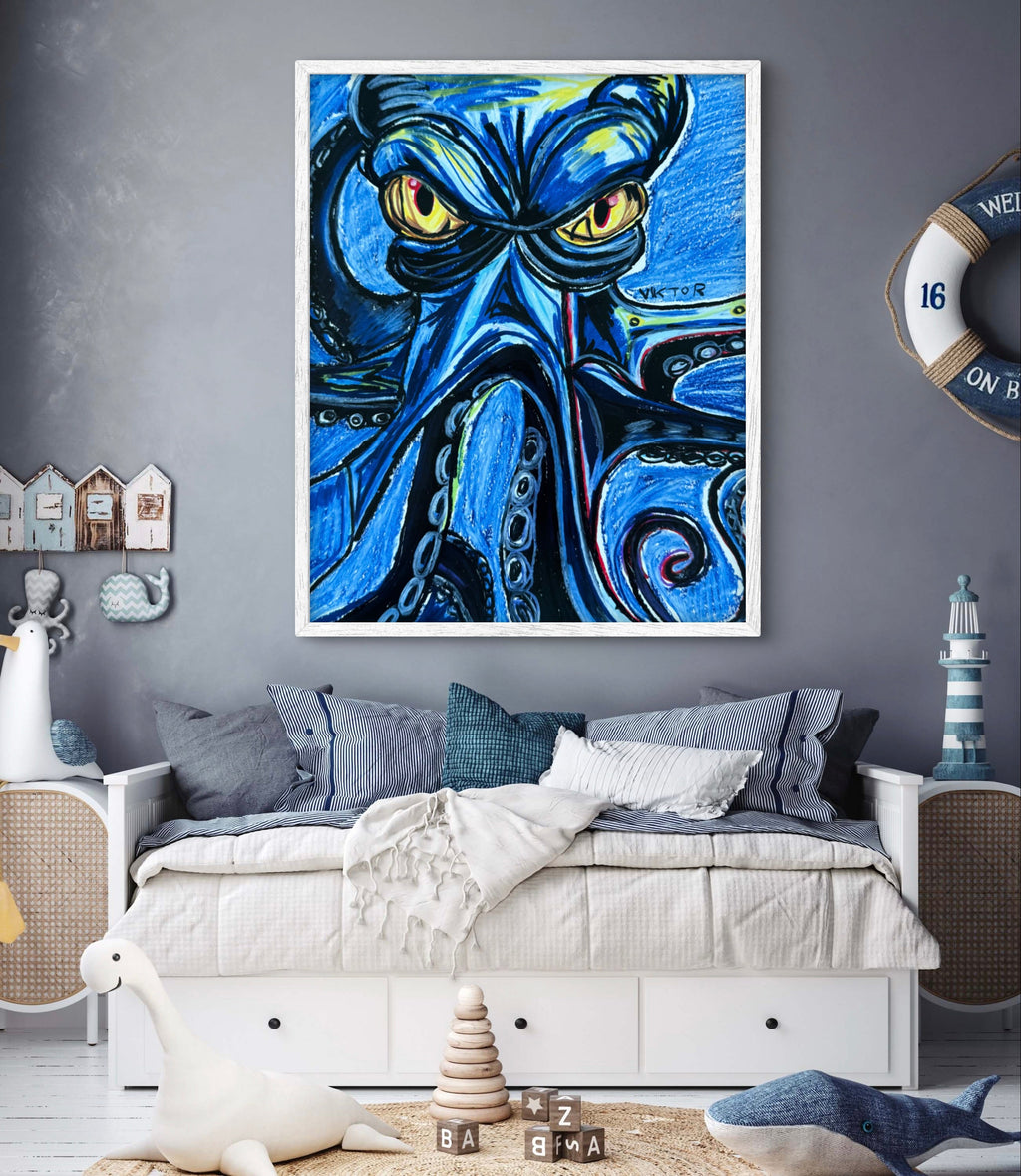 Blue Octopus - Art Prints