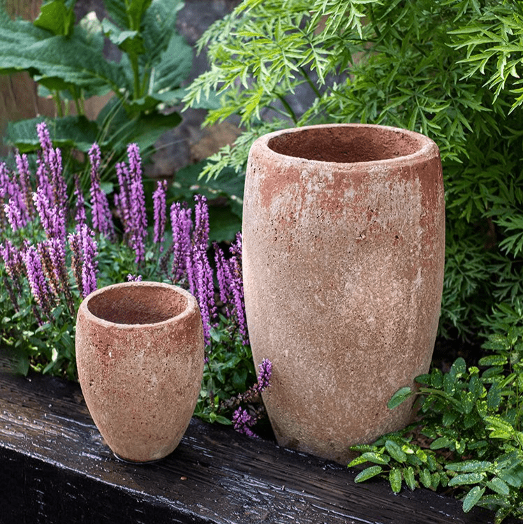 Tall Cement Plant Pot