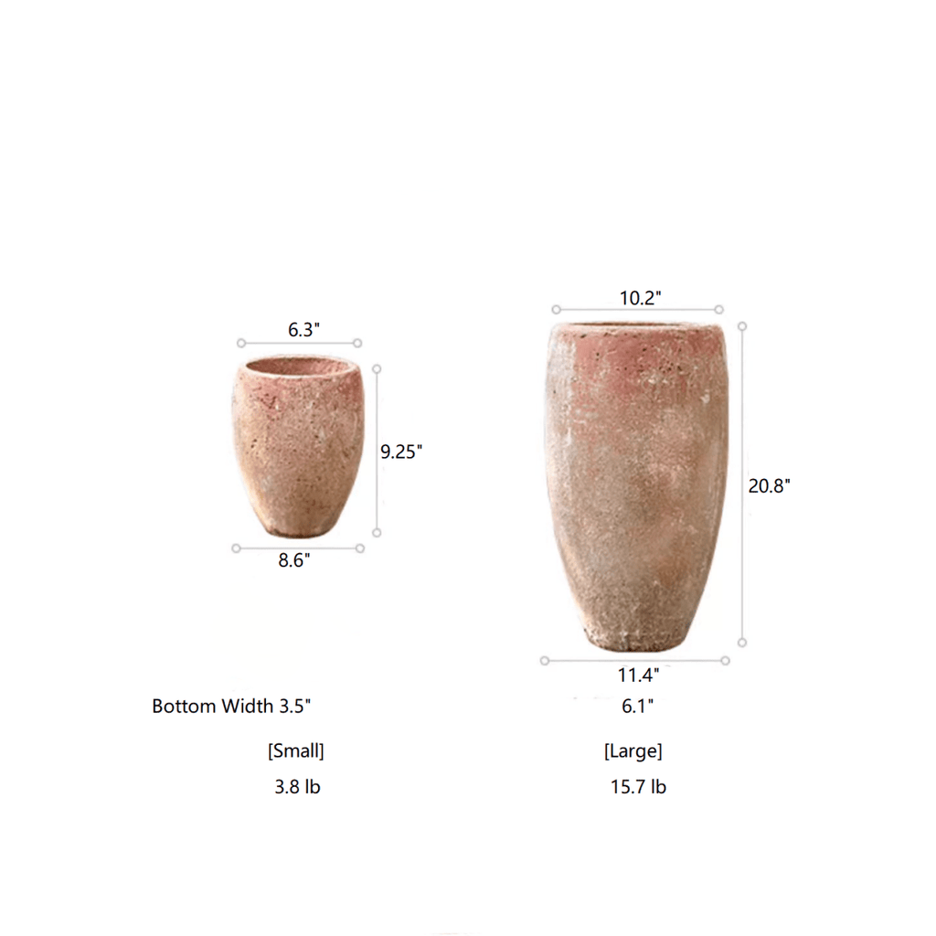 Tall Cement Plant Pot