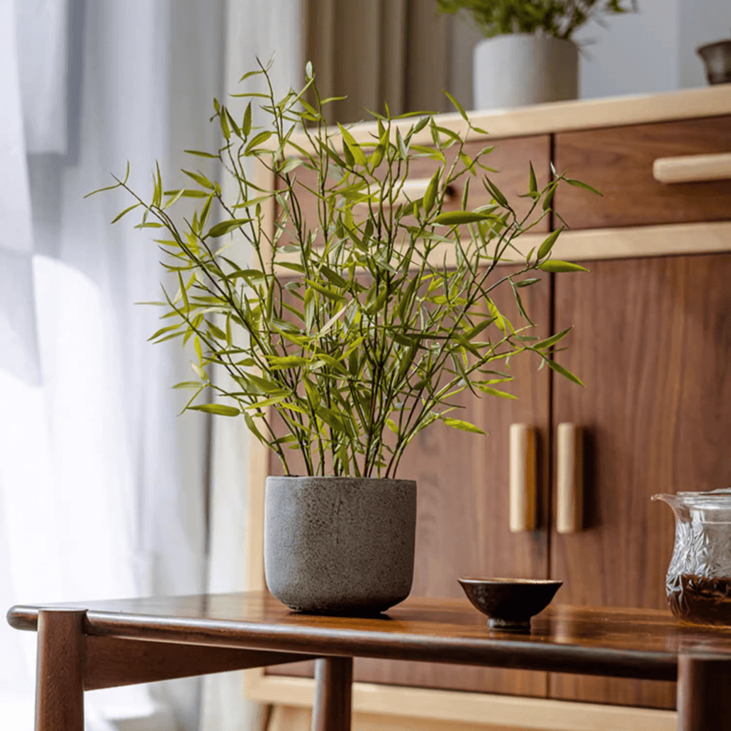 Mini Bamboo Leaf Potted Plant