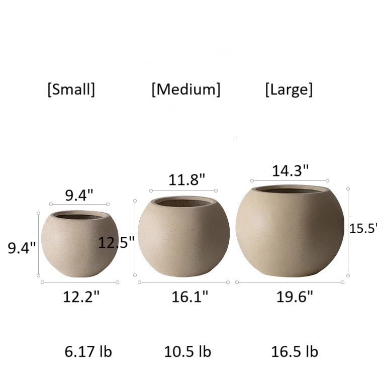 Round Clay Planter