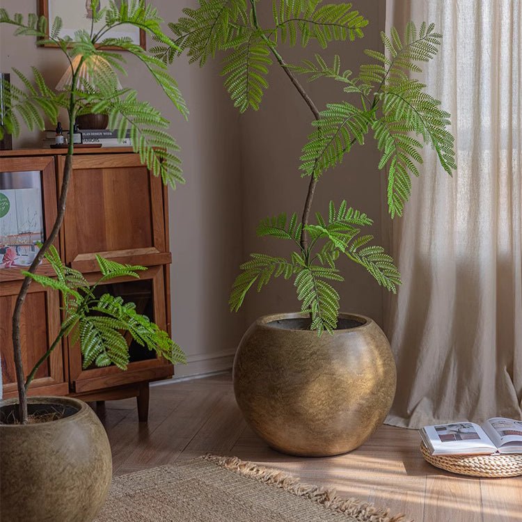 Round Clay Planter