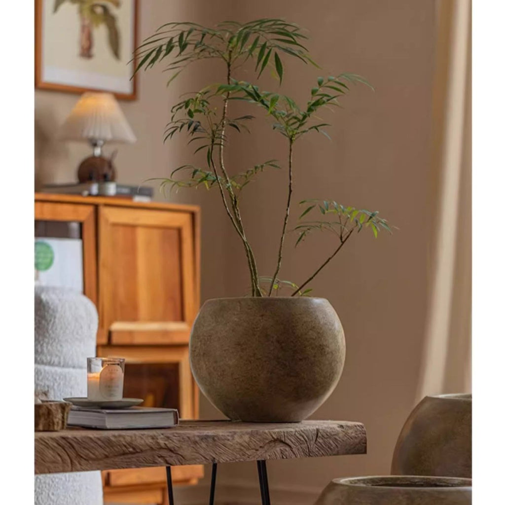 Round Clay Planter
