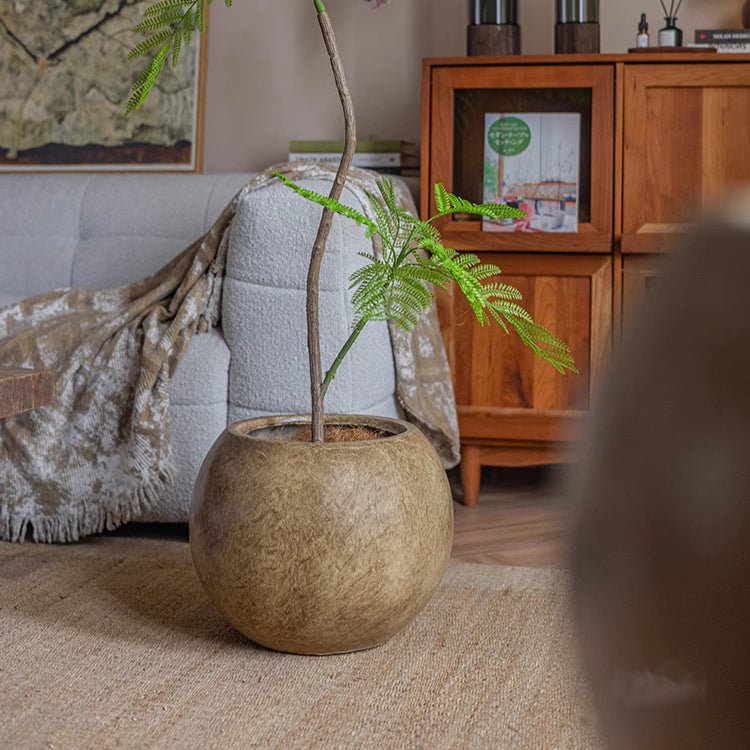 Round Clay Planter
