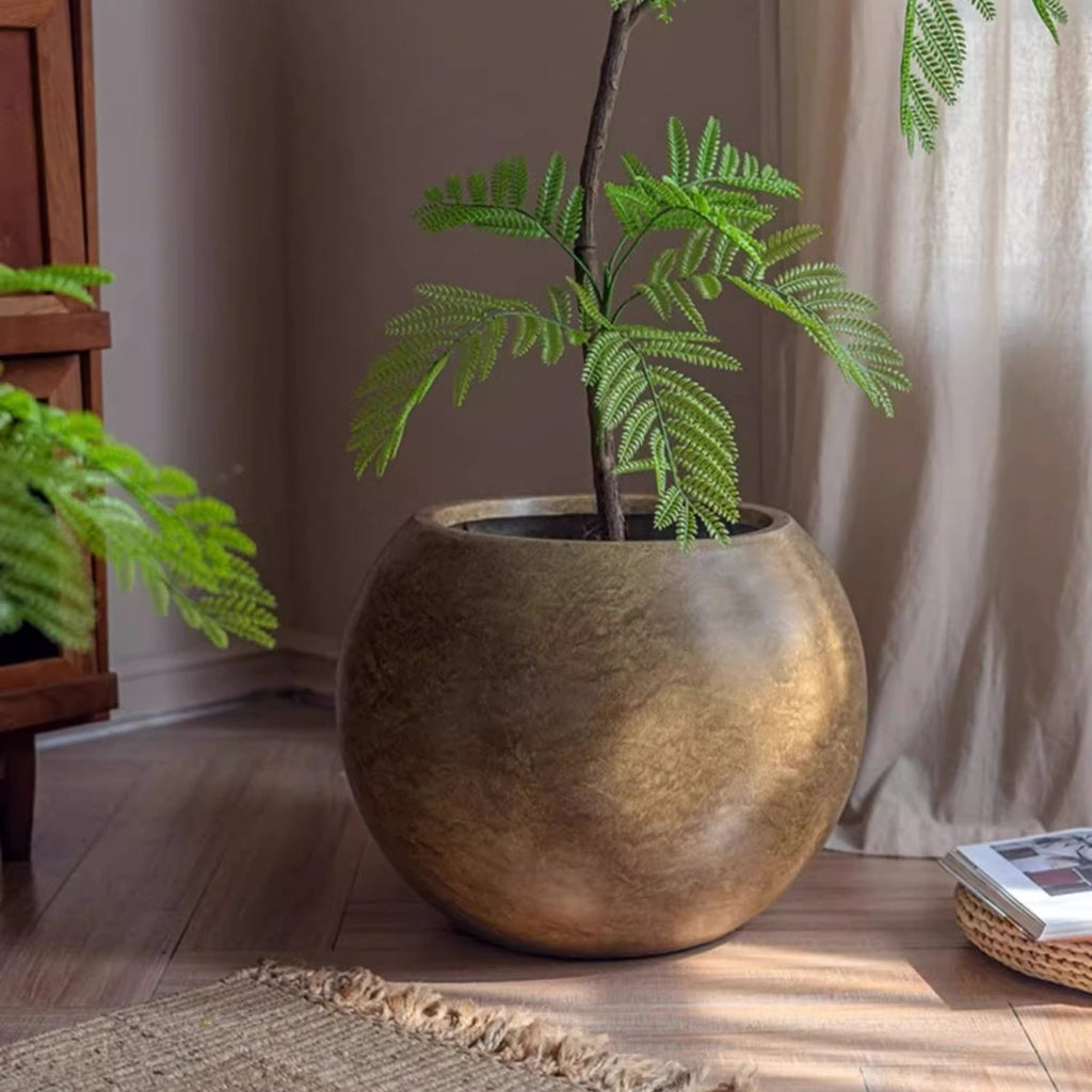 Round Clay Planter