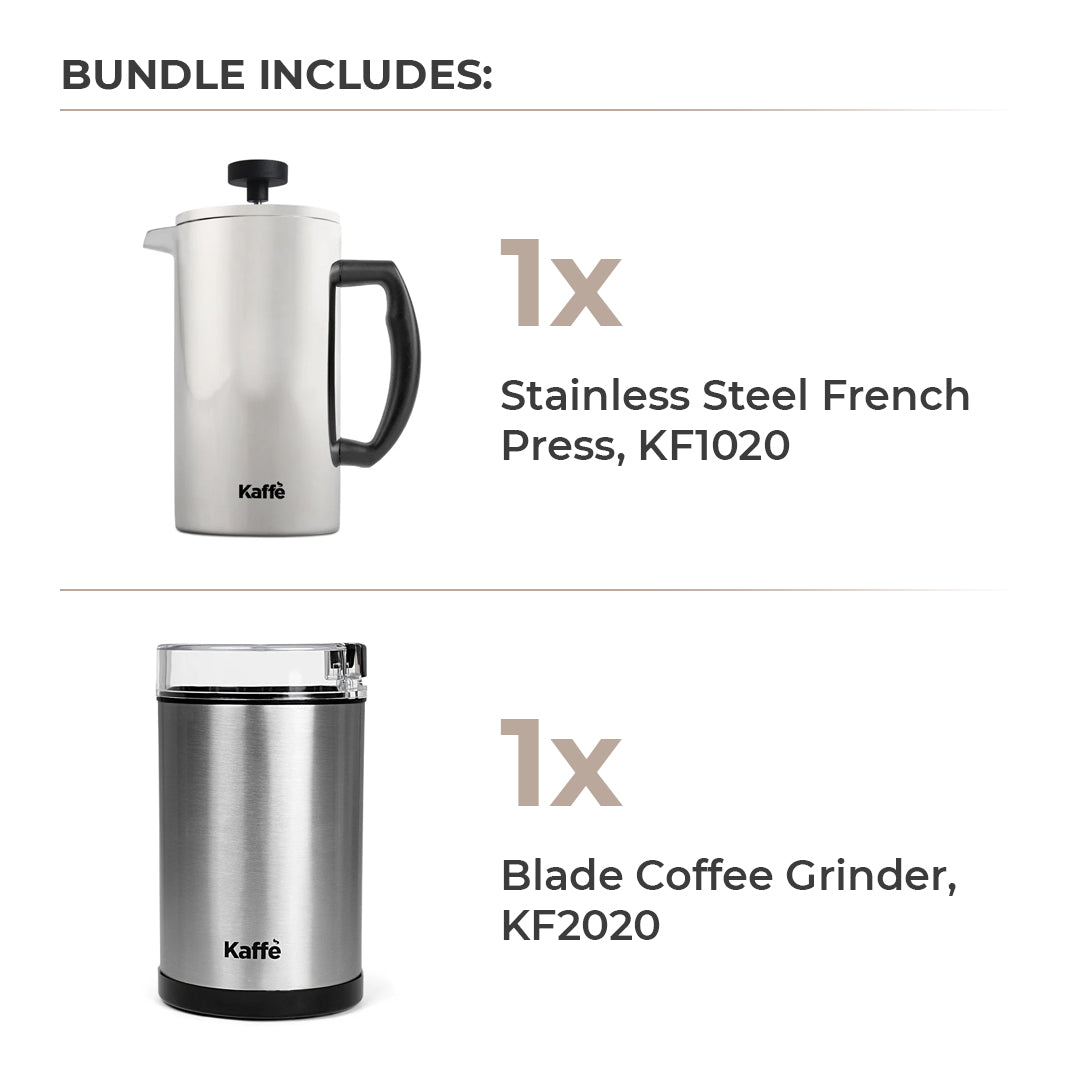 Kaffe French Press Essentials Set – Stainless Steel