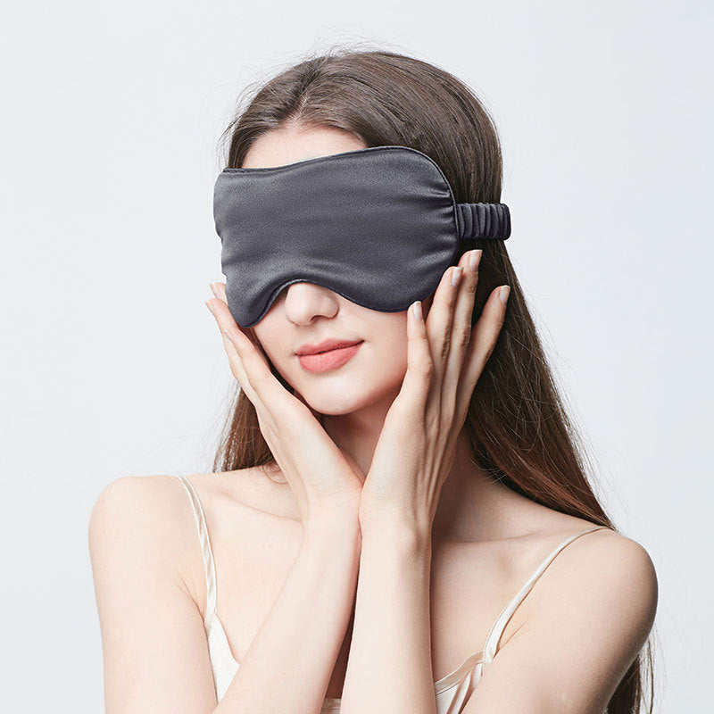 22 Momme 100% Mulberry Silk Sleep Set – Eye Mask, Headband & Scrunchie, Light-Blocking