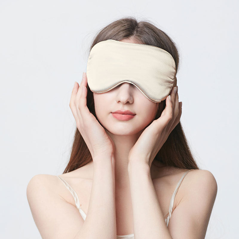22 Momme 100% Mulberry Silk Sleep Set – Eye Mask, Headband & Scrunchie, Light-Blocking