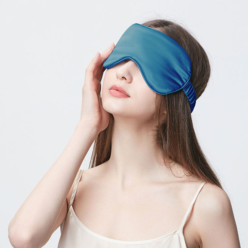 22 Momme 100% Mulberry Silk Sleep Set – Eye Mask, Headband & Scrunchie, Light-Blocking
