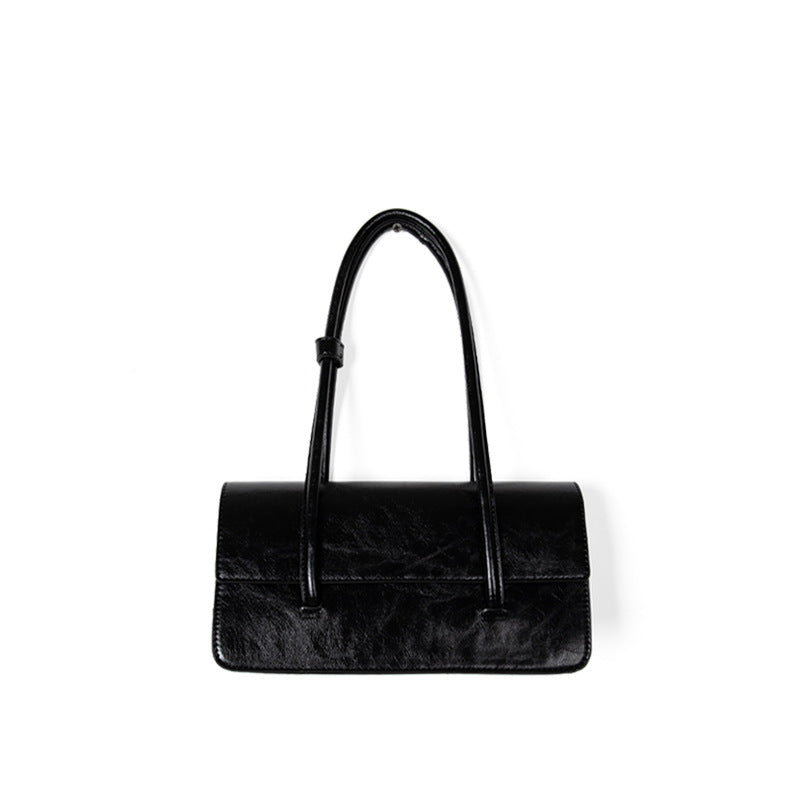 Oil Wax Leather Shoulder Bag