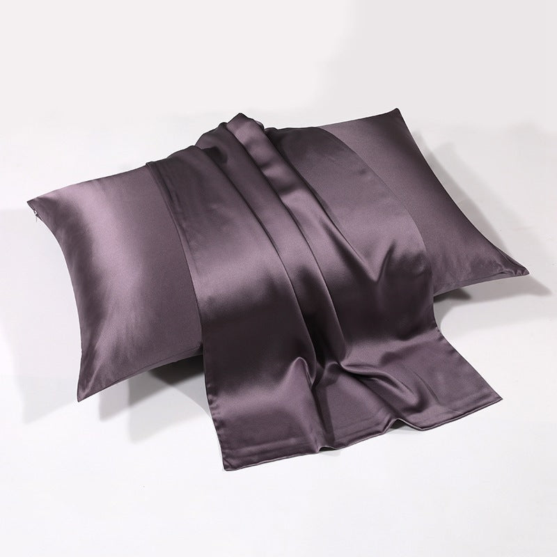 30 Momme Solid Double-Sided Silk Pillowcase with Hidden Zipper, Multicolour Hypoallergenic 100% Mulberry Silk