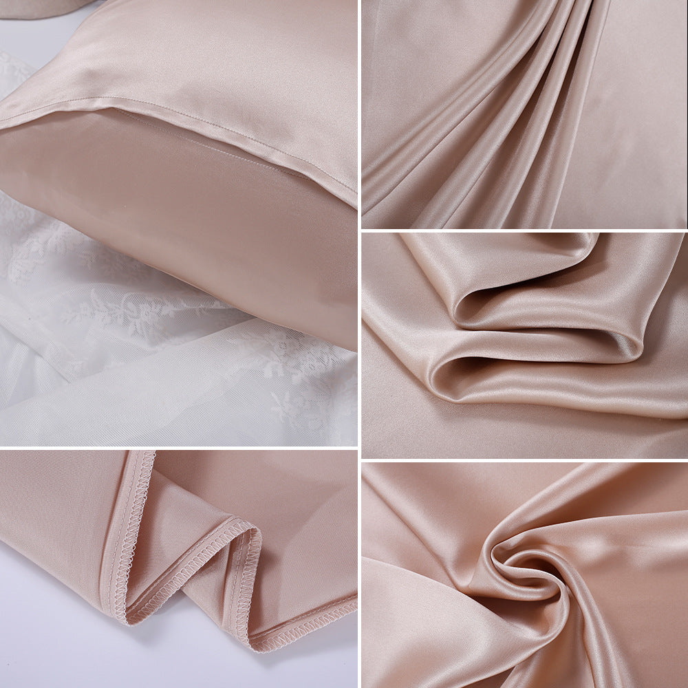 19 Momme Solid Double-Sided Silk Envelope Pillowcase with Hidden Closure, Multicolour Hypoallergenic 100% Mulberry Silk