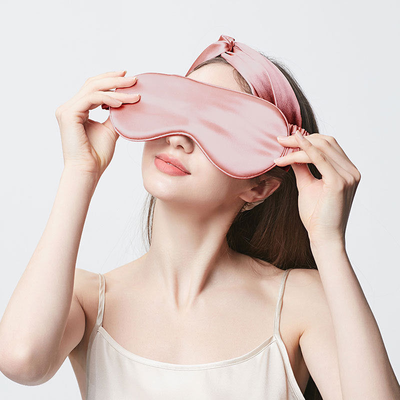 22 Momme 100% Mulberry Silk Sleep Set – Eye Mask, Headband & Scrunchie, Light-Blocking