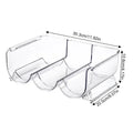 Clear Refrigerator Wine & Water Bottle Holder — Stackable Storage Rack