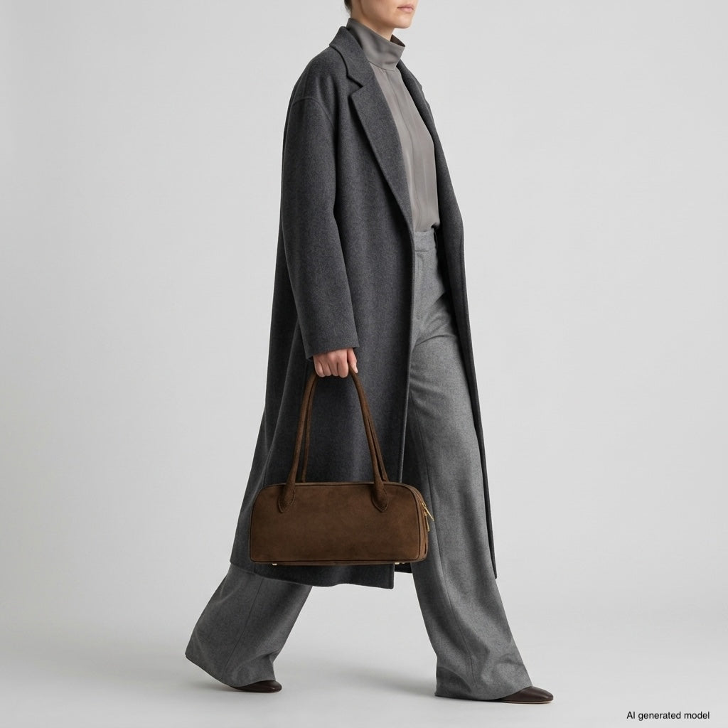 Italian Genuine Suede Shoulder Bag | Pavia