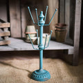 Blue Metal Cup Holder & Planter Stand