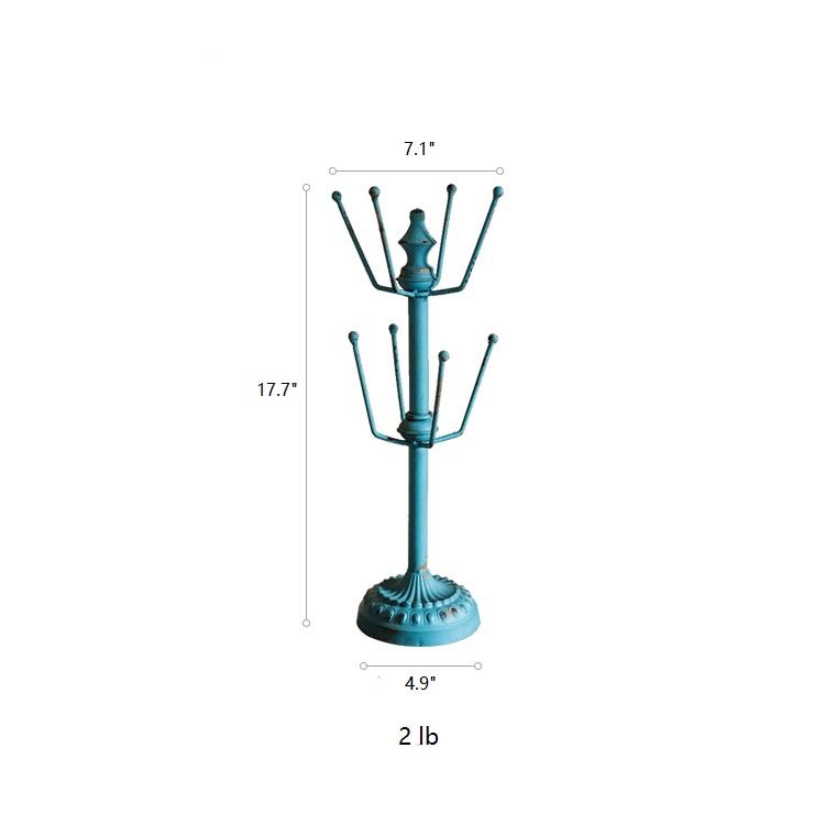 Blue Metal Cup Holder & Planter Stand