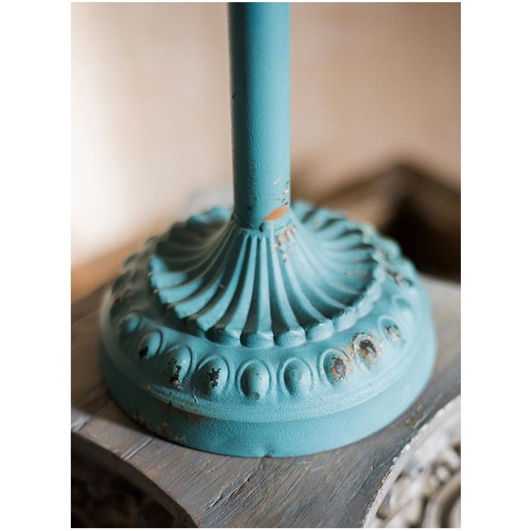 Blue Metal Cup Holder & Planter Stand