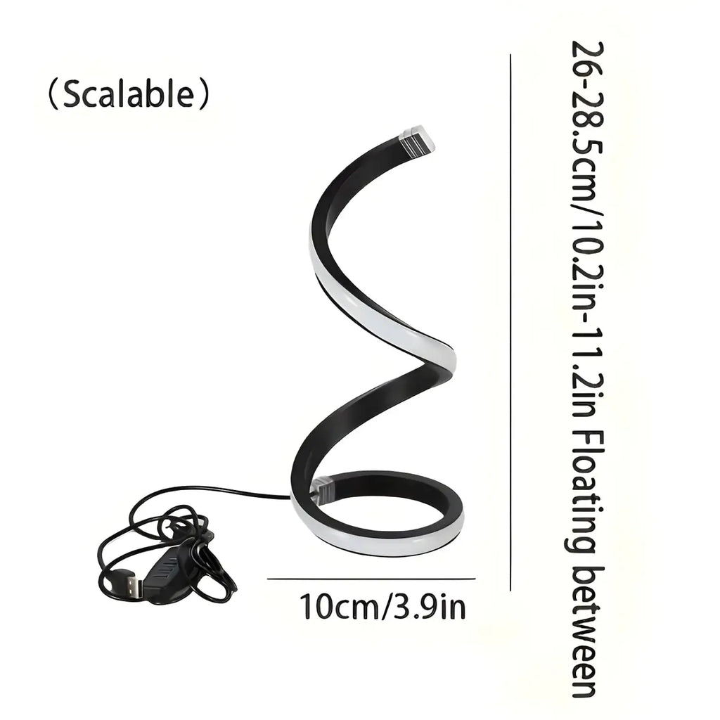 Dimmable Table Lamp LED – Spiral Night Light for Bedroom