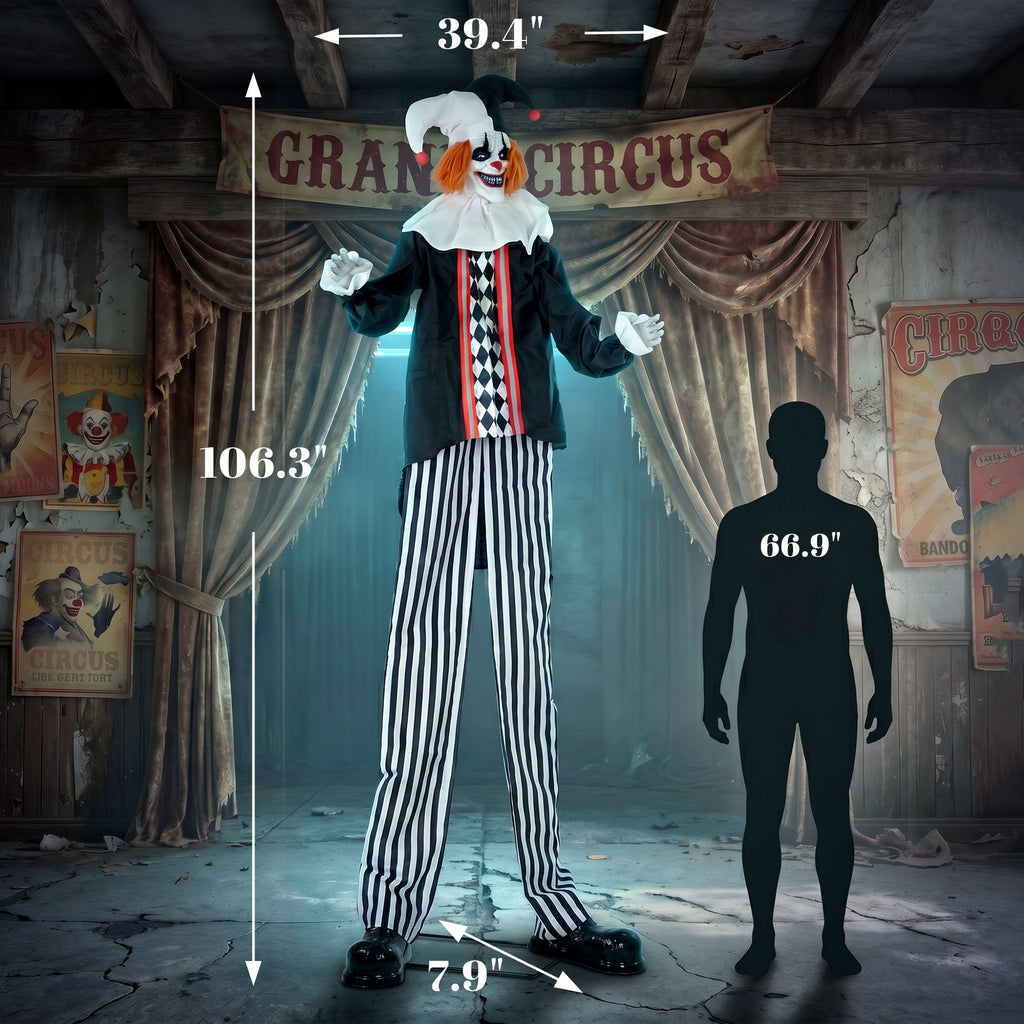 HOMCOM Animated Halloween Clown Decoration