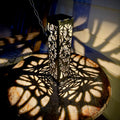 Floral Burst Steel Solar Luminary Pillar