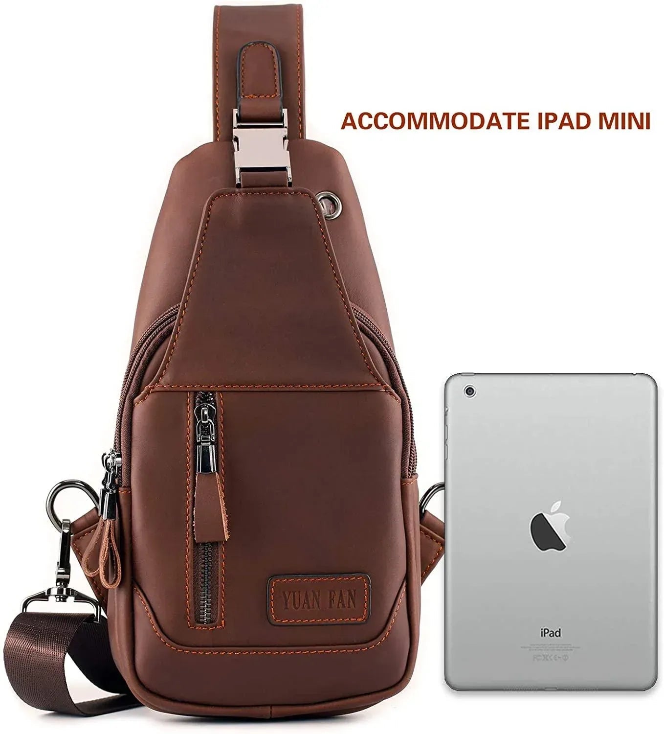 Men's Genuine Leather Sling Bag – Slim Professional Carry