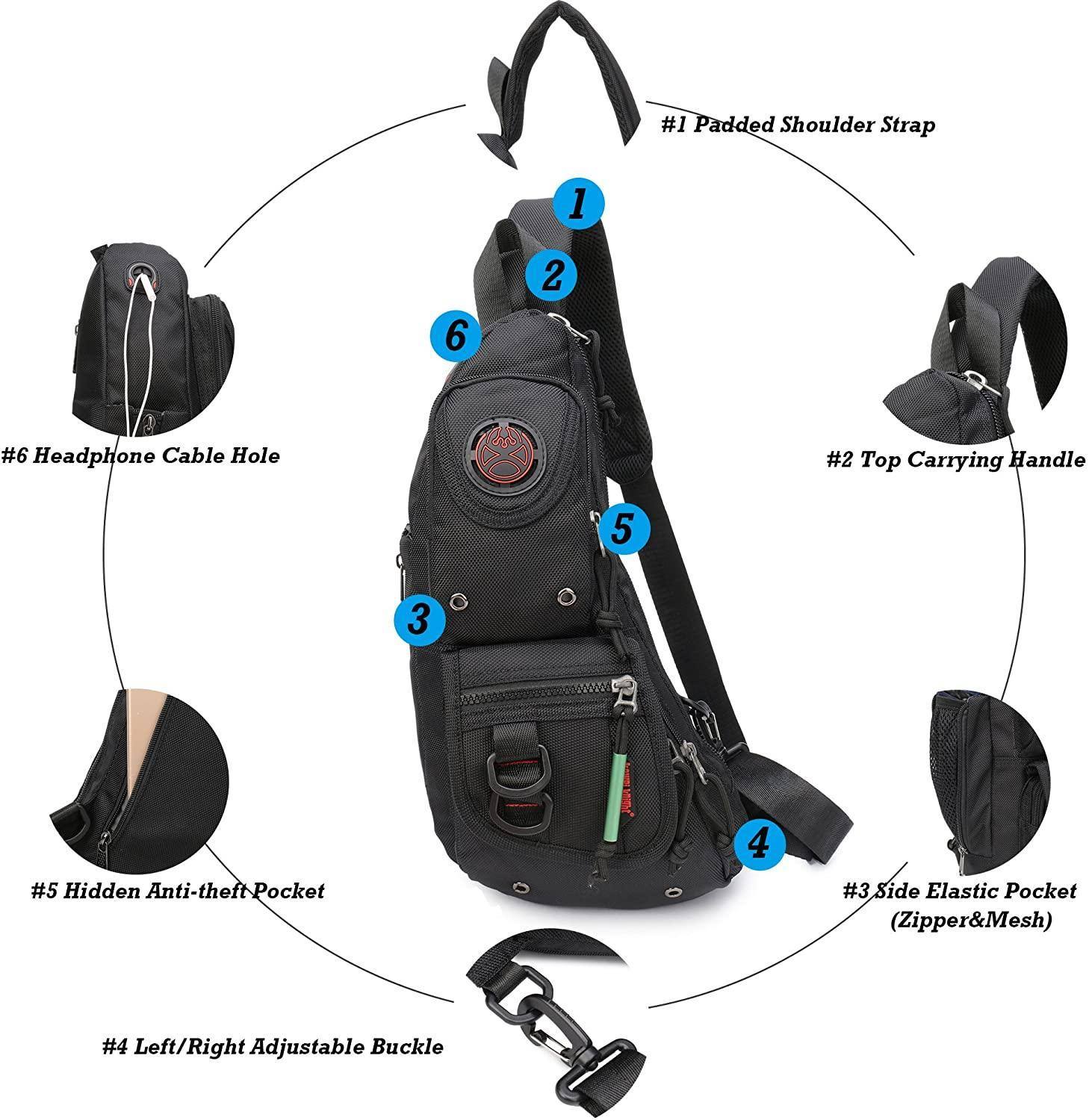 Men's Nylon Sling Bag – Ultralight Urban Carry