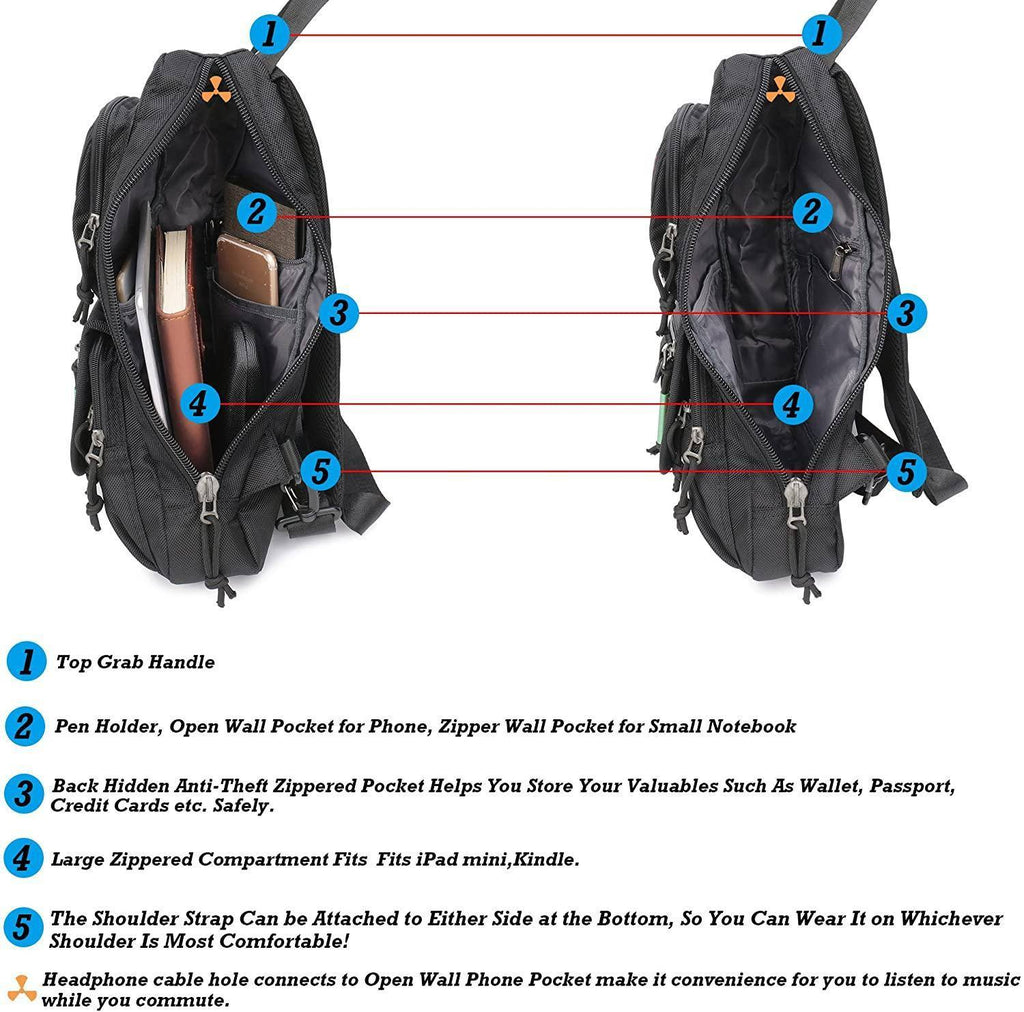 Men's Nylon Sling Bag – Ultralight Urban Carry