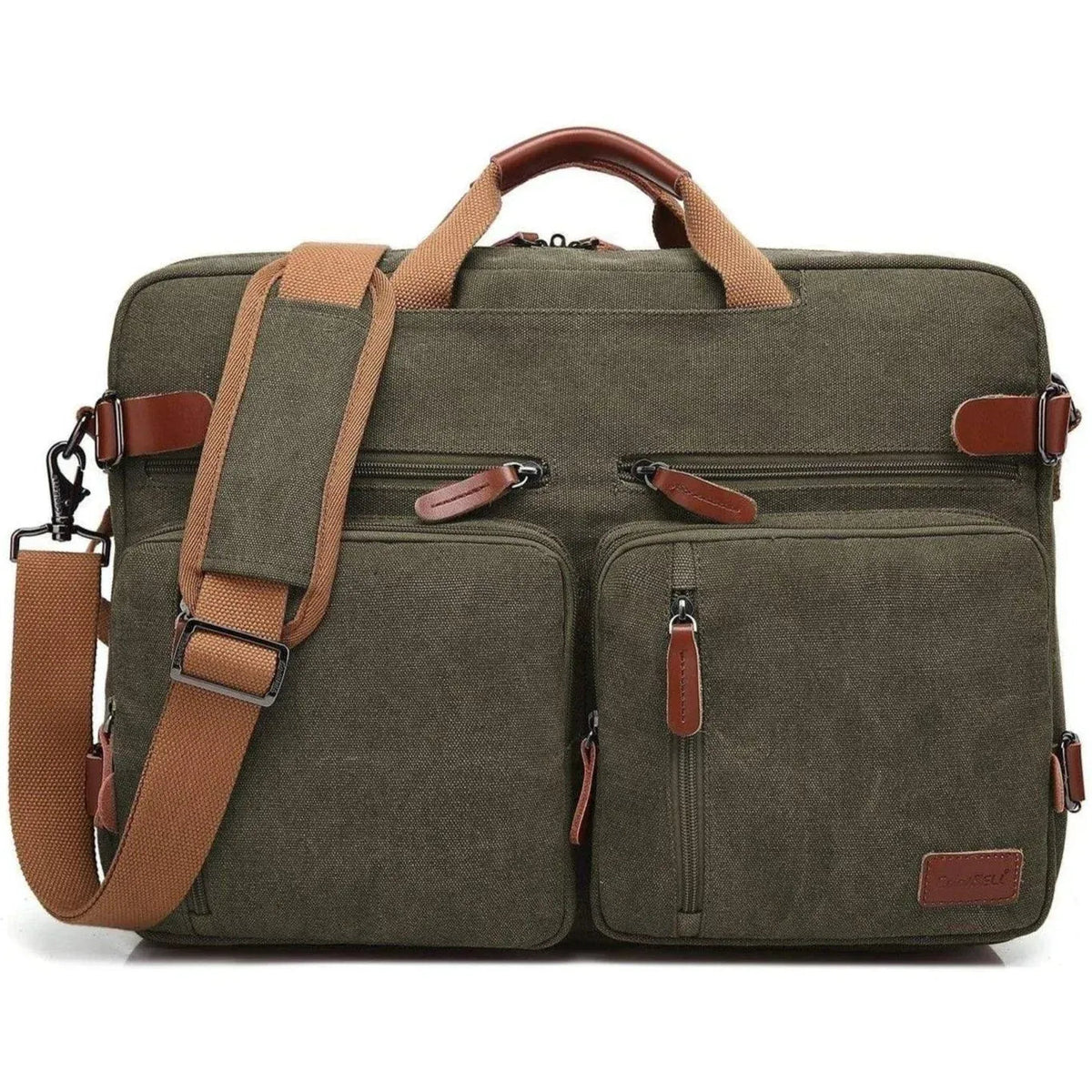 Men's Canvas Messenger Bag – Convertible Work Carry