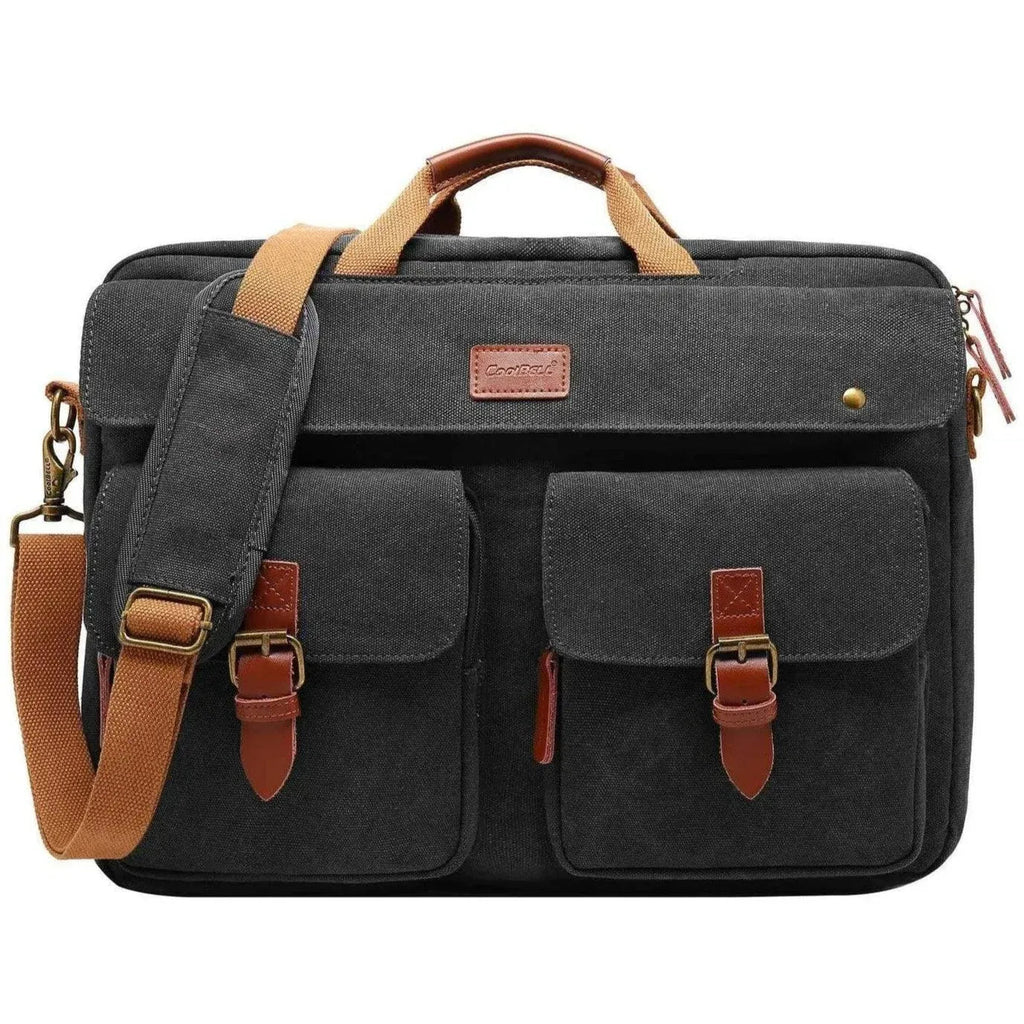 Men's Canvas Messenger Bag – Convertible Work Carry