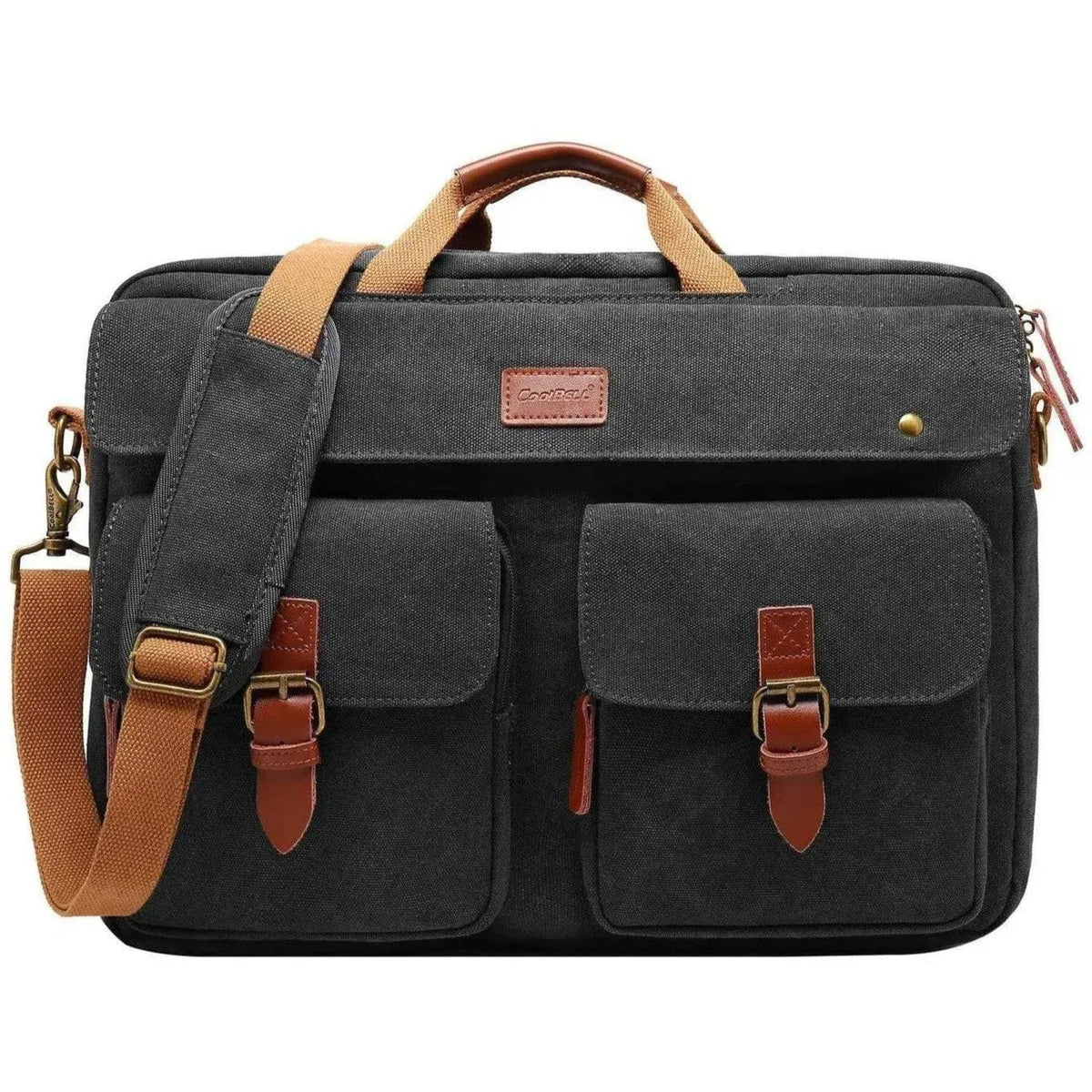 Men's Canvas Messenger Bag – Convertible Work Carry