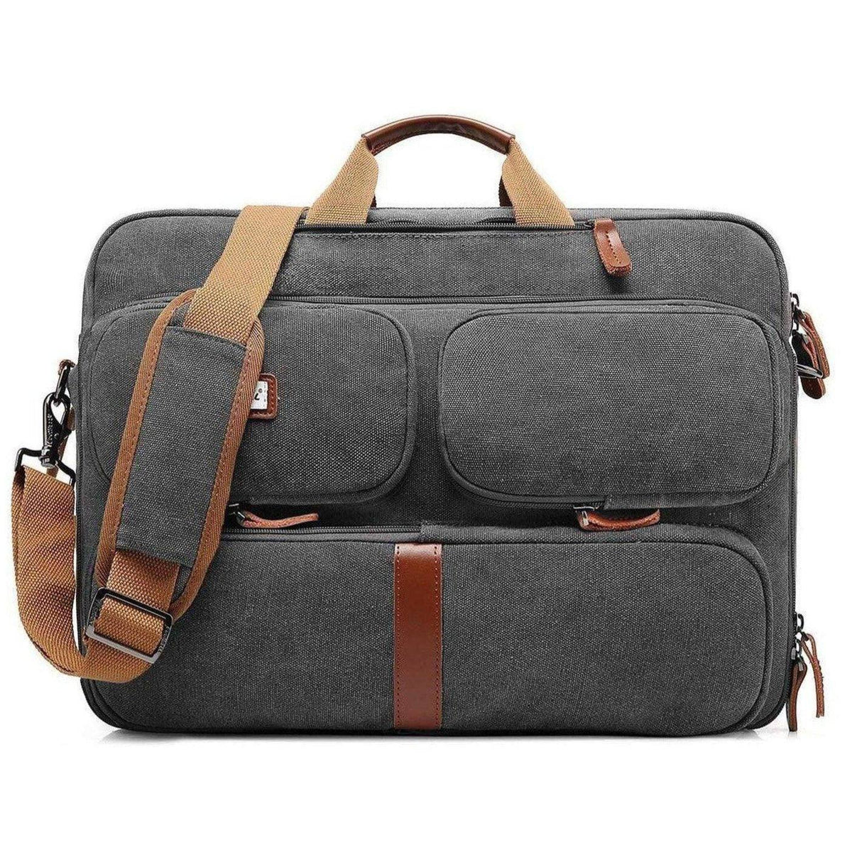 Men's Canvas Messenger Bag – Convertible Work Carry